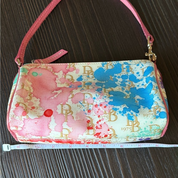 Dooney & Bourke Paint Splash Monogram Canvas Wristlet - Picture 15 of 15